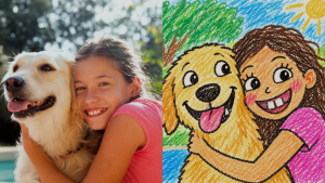 desenho divertido usando IA